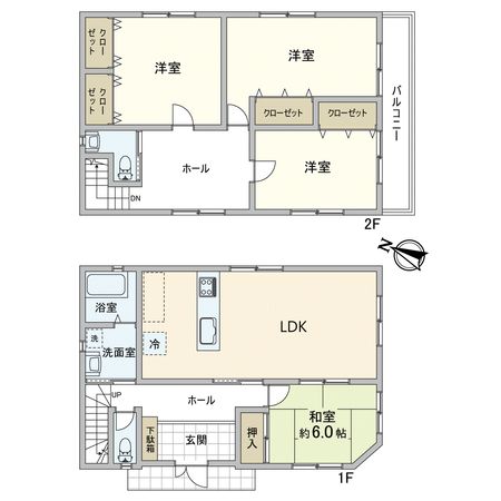 宝塚市中筋山手3丁目【中古戸建】 間取図(平面図) 宝塚市中筋山手3丁目【中古戸建】 間取図(平面図)
