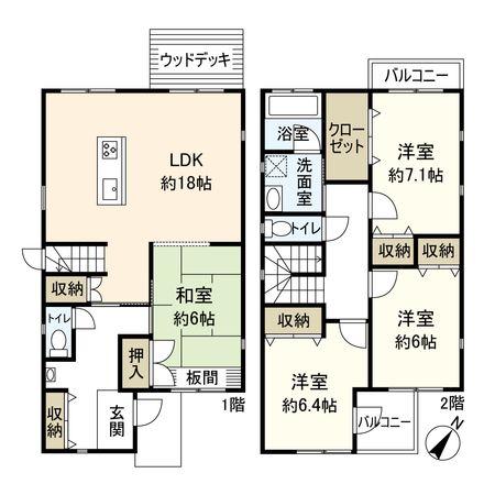 宝塚市長寿ガ丘【戸建】 間取図(平面図) 宝塚市長寿ガ丘【戸建】 間取図(平面図)