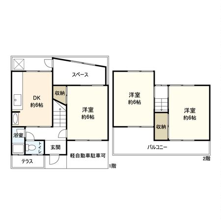 伊丹市鴻池1丁目【テラスハウス】 間取図(平面図) 伊丹市鴻池1丁目【テラスハウス】 間取図(平面図)
