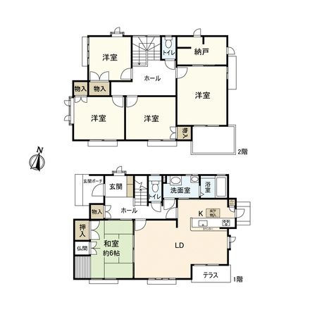 宝塚市光ガ丘一丁目【戸建】 間取図(平面図) 宝塚市光ガ丘一丁目【戸建】 間取図(平面図)