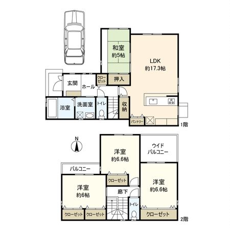 宝塚市月見山2丁目 戸建 間取図(平面図) 宝塚市月見山2丁目 戸建 間取図(平面図)