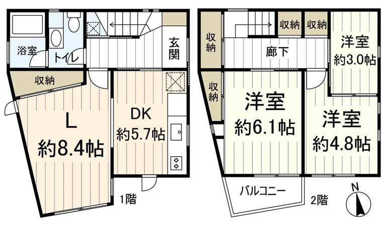 宝塚市川面6丁目【新築戸建】 間取図(平面図)