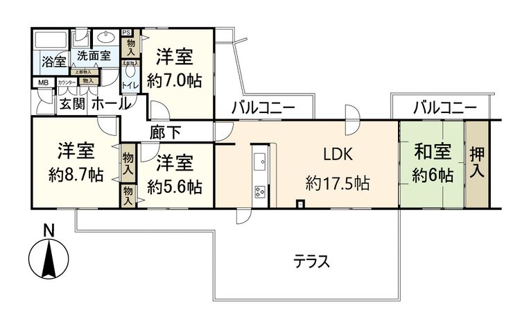 グランドメゾン西宮名塩 2番館 間取図(平面図) グランドメゾン西宮名塩 2番館 間取図(平面図)