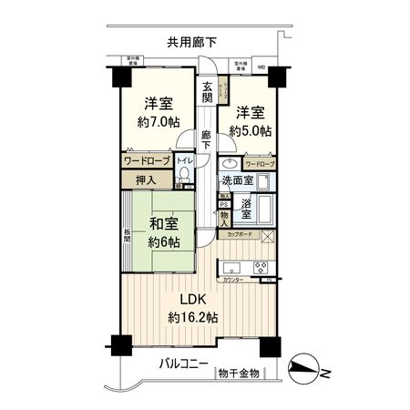 デ・リード宝塚リバービュー 間取図(平面図)
