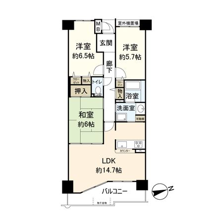 西宮名塩グリーンマンション 間取図(平面図) 西宮名塩グリーンマンション 間取図(平面図)