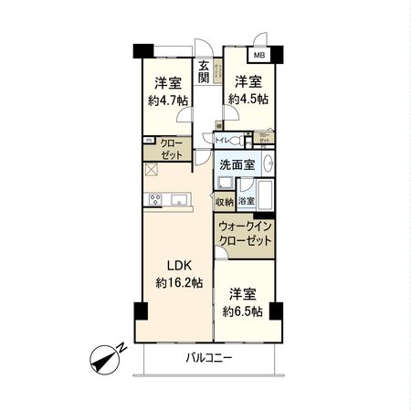 ユニベール宝塚 間取図(平面図)