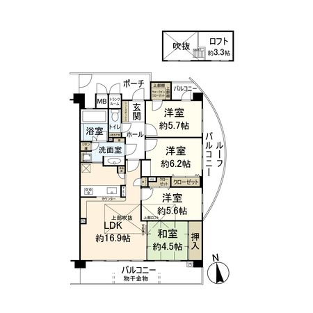 ウィル宝塚リヴェール 間取図(平面図) 間取図(平面図)