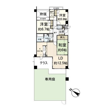 東急ドエル・アルス三田ウッディタウン中央 F棟 間取図(平面図) 東急ドエル・アルス三田ウッディタウン中央 F棟 間取図(平面図)
