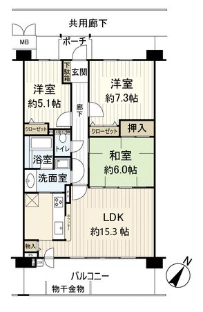 リーフアベニュー宝塚売布 ウエストリーフ 間取図(平面図) リーフアベニュー宝塚売布 ウエストリーフ 間取図(平面図)
