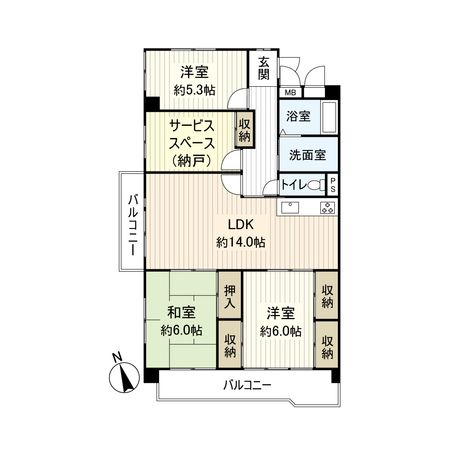 逆瀬川パークマンション 間取図(平面図) 逆瀬川パークマンション 間取図(平面図)