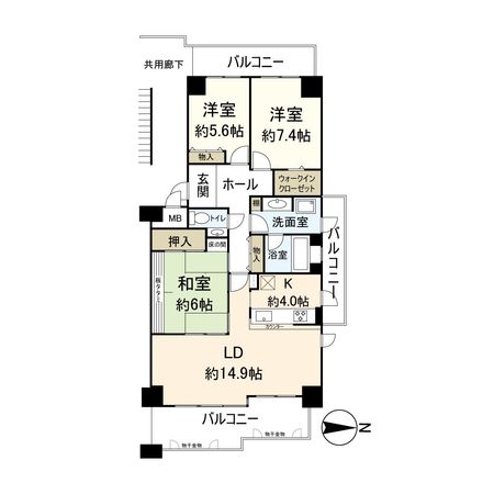 ラ・ビスタ宝塚 ウエストウイング一番館 間取図(平面図) ラ・ビスタ宝塚 ウエストウイング一番館 間取図(平面図)