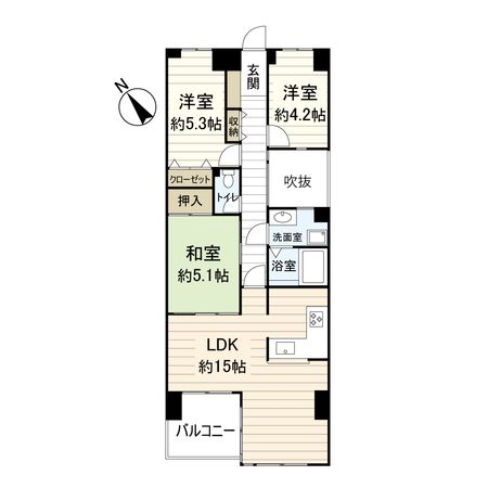 フォルム逆瀬川 間取図(平面図)