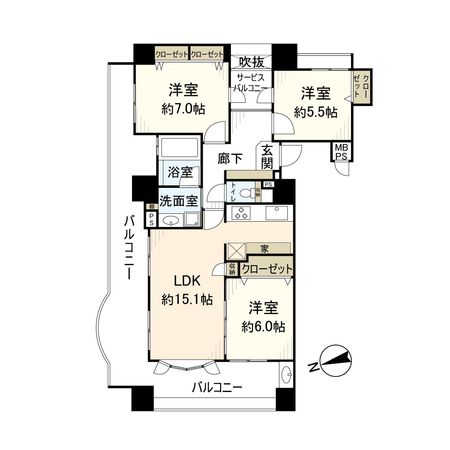 ライオンズマンション宝塚武庫川町 間取図(平面図) ライオンズマンション宝塚武庫川町 間取図(平面図)