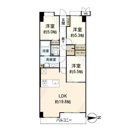 セルヴィオ 4番館 間取図(平面図)
