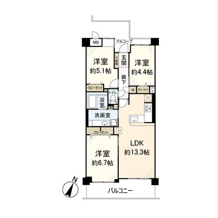 藤和ライブタウン宝塚 間取図(平面図)
