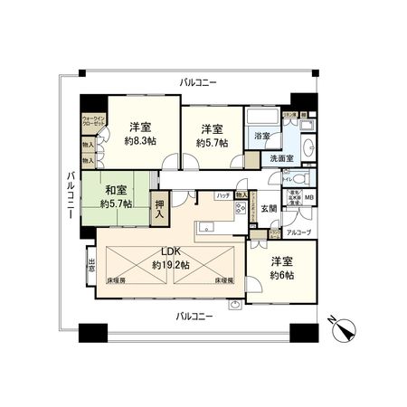 アズ・アドバン、リーヴァ 間取図(平面図)