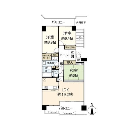 ラ・ビスタ宝塚 ウエストウイング三番館 間取図(平面図) 間取図(平面図)