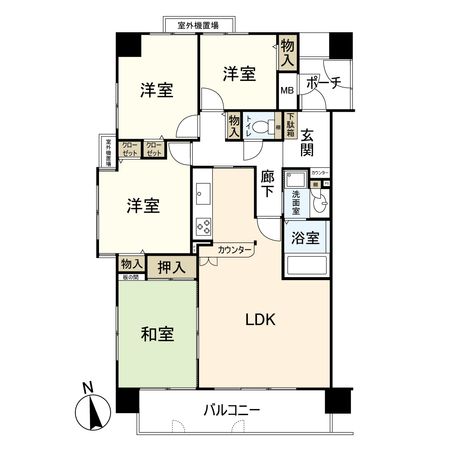 オーガスタコート宝塚 間取図(平面図)
