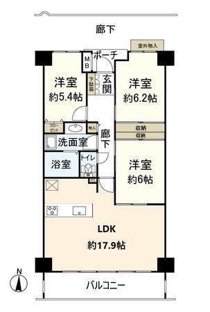 阪急逆瀬台アヴェルデ 2番館 間取図(平面図)