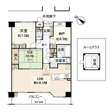 パレ宝塚中山ファインステイ 間取図(平面図)
