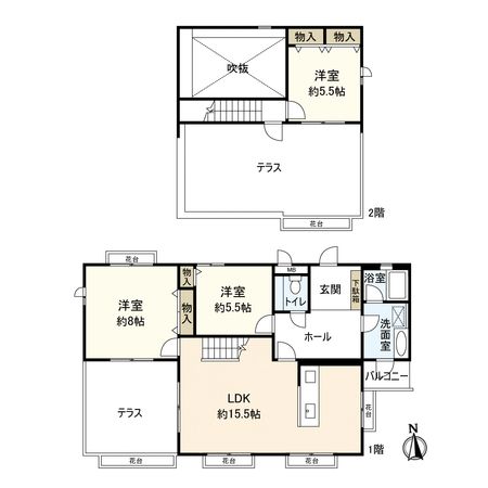 シェラビア東山台二番街 217号棟 間取図(平面図)