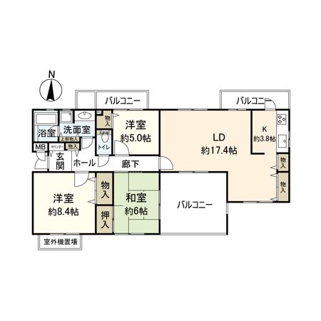 グランドメゾン西宮名塩 3番館 間取図(平面図)