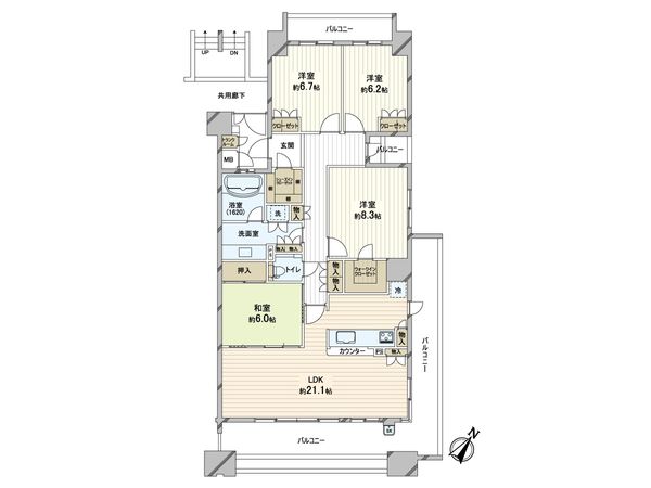 ジオグランデ宝塚山手台エレガンスコート 間取図(平面図)