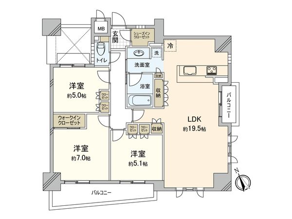 グラン・ブルー宝塚 間取図(平面図) グラン・ブルー宝塚 間取図(平面図)