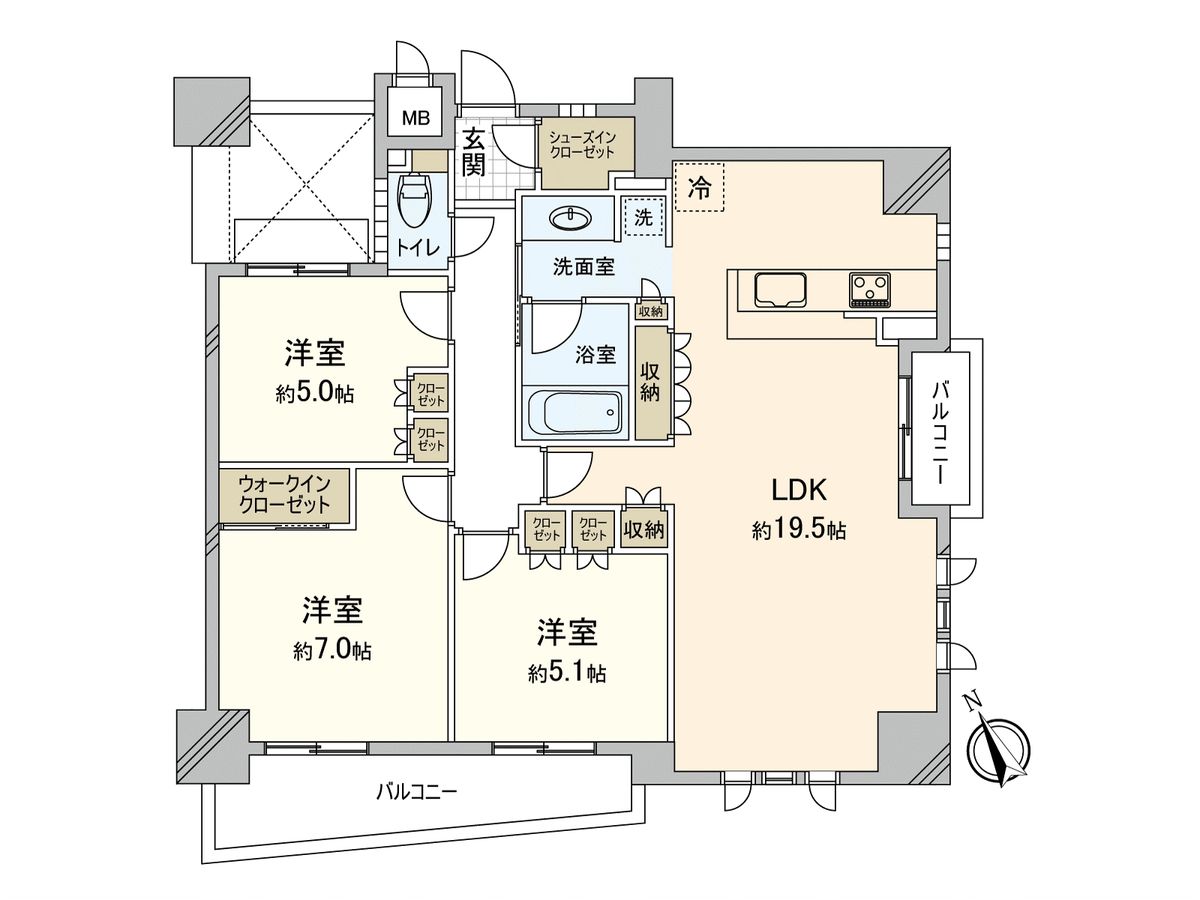 グラン・ブルー宝塚 間取図(平面図) 間取図(平面図)