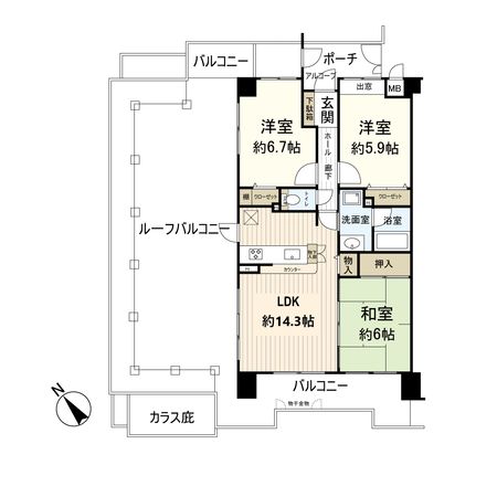 セントラル宝塚中山 間取図(平面図) セントラル宝塚中山 間取図(平面図)