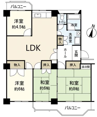 中山五月台住宅 24号棟 間取図(平面図) 中山五月台住宅 24号棟 間取図(平面図)