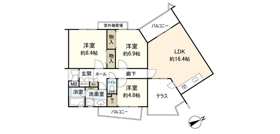 グランドメゾン西宮名塩 1番館 間取図(平面図) グランドメゾン西宮名塩 1番館 間取図(平面図)