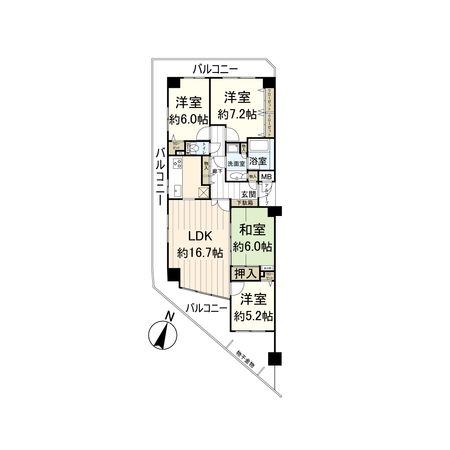 イトーピア宝塚リバーサイドヒルズ 間取図(平面図)