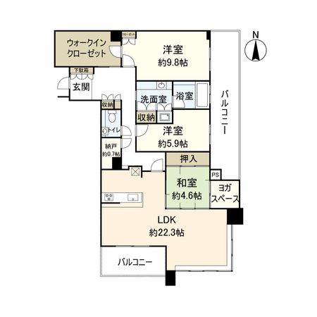 ジオタワー宝塚 EAST 間取図(平面図)