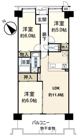 ラヴェニール宝塚中山台ドゥジェーム 間取図(平面図) ラヴェニール宝塚中山台ドゥジェーム 間取図(平面図)