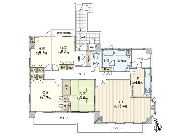西宮名塩パークハウス 14号棟 間取図(平面図) 西宮名塩パークハウス 14号棟 間取図(平面図)