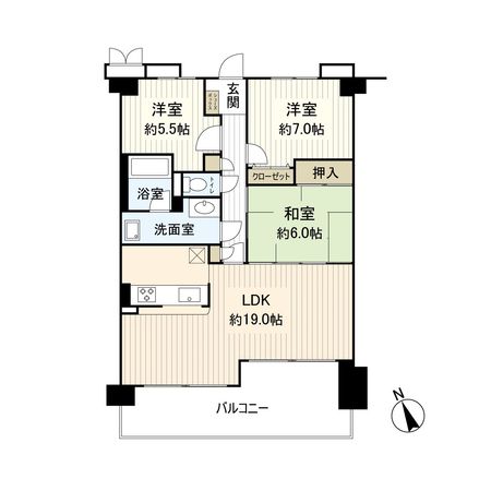 西宮名塩ウインディヒルズ Ⅰ番館 間取図(平面図) 西宮名塩ウインディヒルズ Ⅰ番館 間取図(平面図)