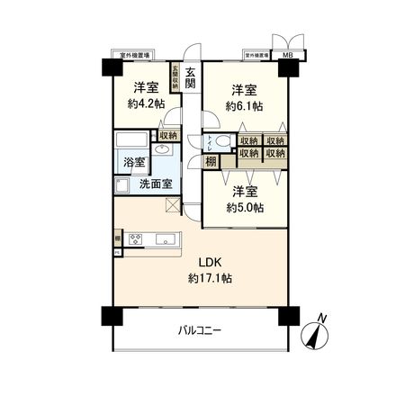 西宮名塩ウィンディヒルズ Ⅱ番館 間取図(平面図) 西宮名塩ウィンディヒルズ Ⅱ番館 間取図(平面図)