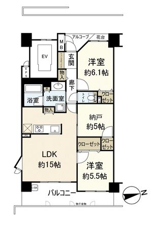 ディアステージ宝塚清荒神 間取図(平面図) ディアステージ宝塚清荒神 間取図(平面図)
