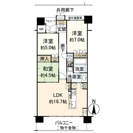 ブランズ西宮名塩駅前リビオマークス 間取図(平面図) ブランズ西宮名塩駅前リビオマークス 間取図(平面図)