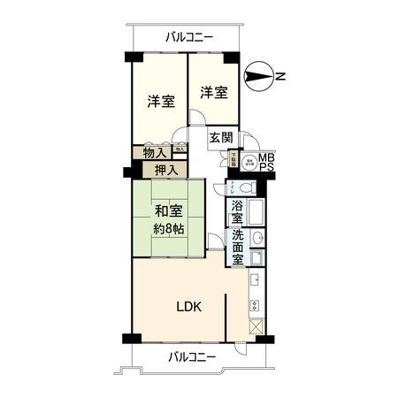 サンハイツ宝塚五月台 B棟 間取図(平面図) サンハイツ宝塚五月台 B棟 間取図(平面図)