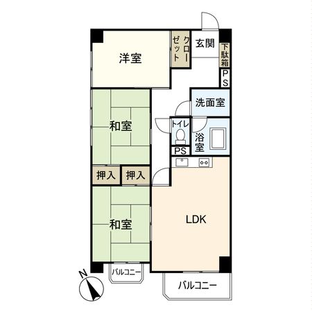 チェリーデ宝塚 間取図(平面図) チェリーデ宝塚 間取図(平面図)