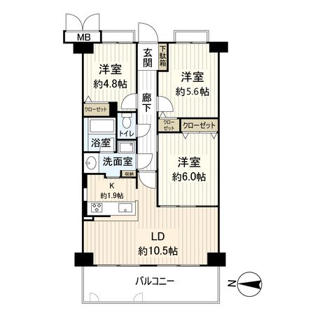 ラ・ビスタ宝塚 プラーザコムズ 間取図(平面図) ラ・ビスタ宝塚 プラーザコムズ 間取図(平面図)
