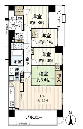 リーベストガーデン宝塚 間取図(平面図) リーベストガーデン宝塚 間取図(平面図)
