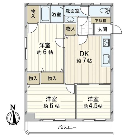 アムール宝塚Ⅱ 間取図(平面図) アムール宝塚Ⅱ 間取図(平面図)
