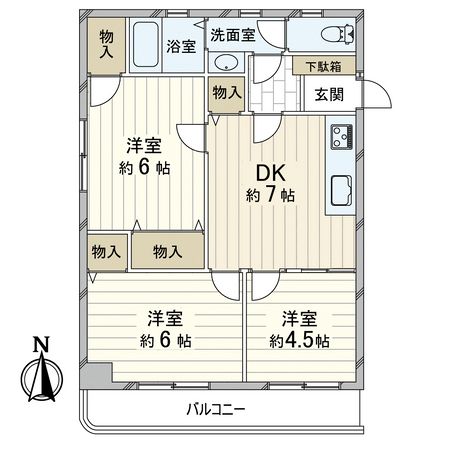 アムール宝塚Ⅱ 間取図(平面図) アムール宝塚Ⅱ 間取図(平面図)