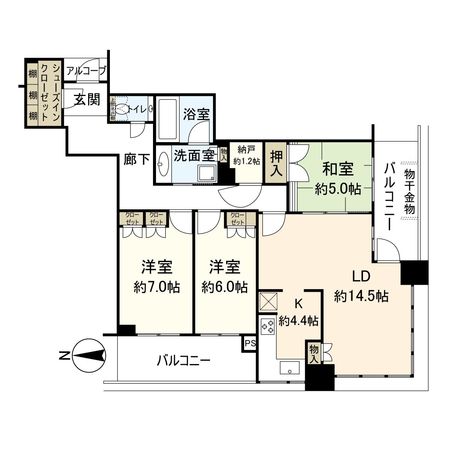 ジオタワー宝塚 EAST 間取図(平面図) ジオタワー宝塚 EAST 間取図(平面図)