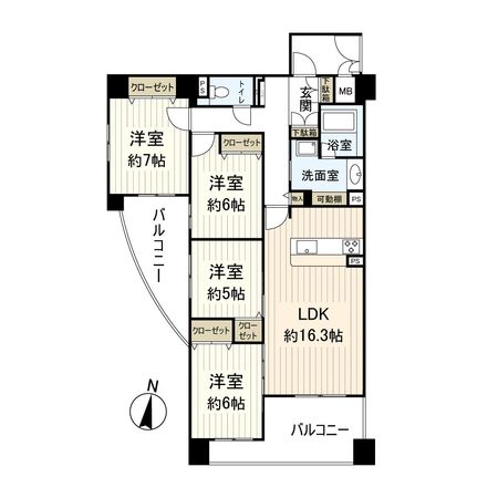 アステルコート宝塚売布 間取図(平面図)