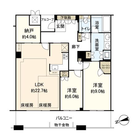 ジオタワー宝塚WEST 間取図(平面図)