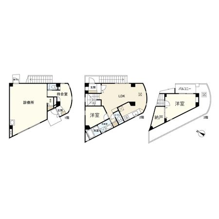 宝塚市川面5丁目【店舗付住宅】 間取図(平面図)